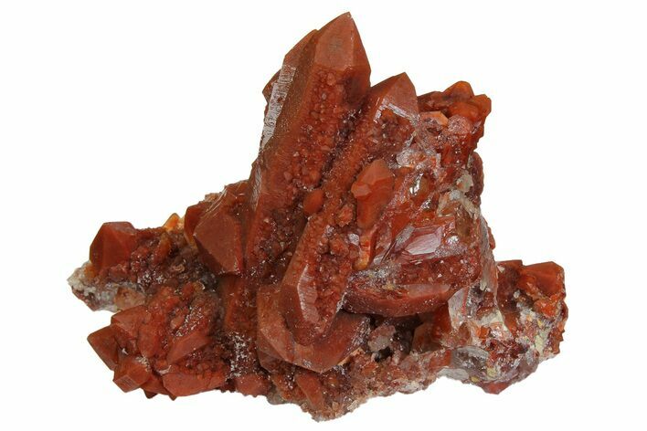 Sparkly, Red Quartz Crystal Cluster - Morocco #173913